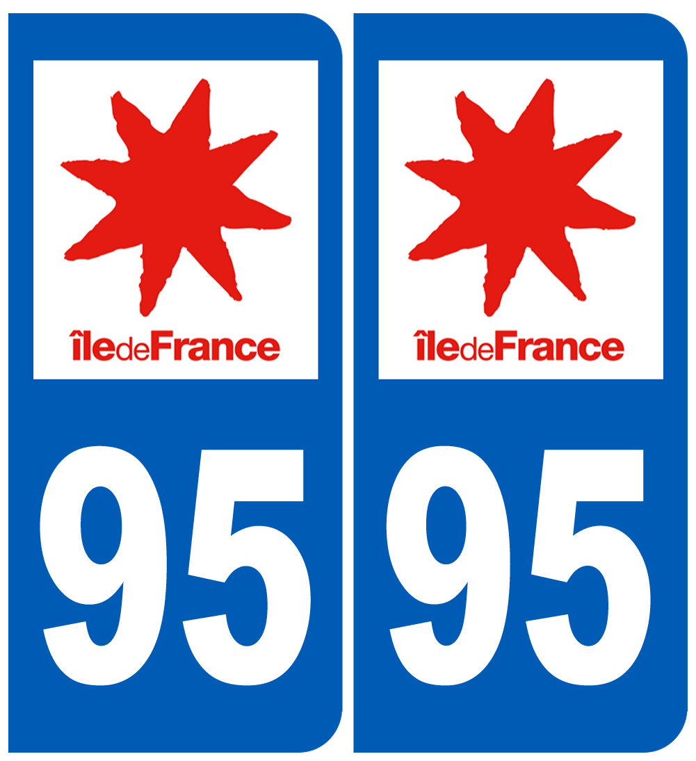 immatriculation 95 (région) - Sticker/autocollant