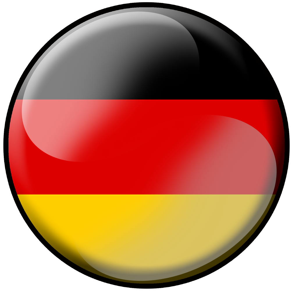 drapeau Allemand rond - 20cm - Sticker/autocollant