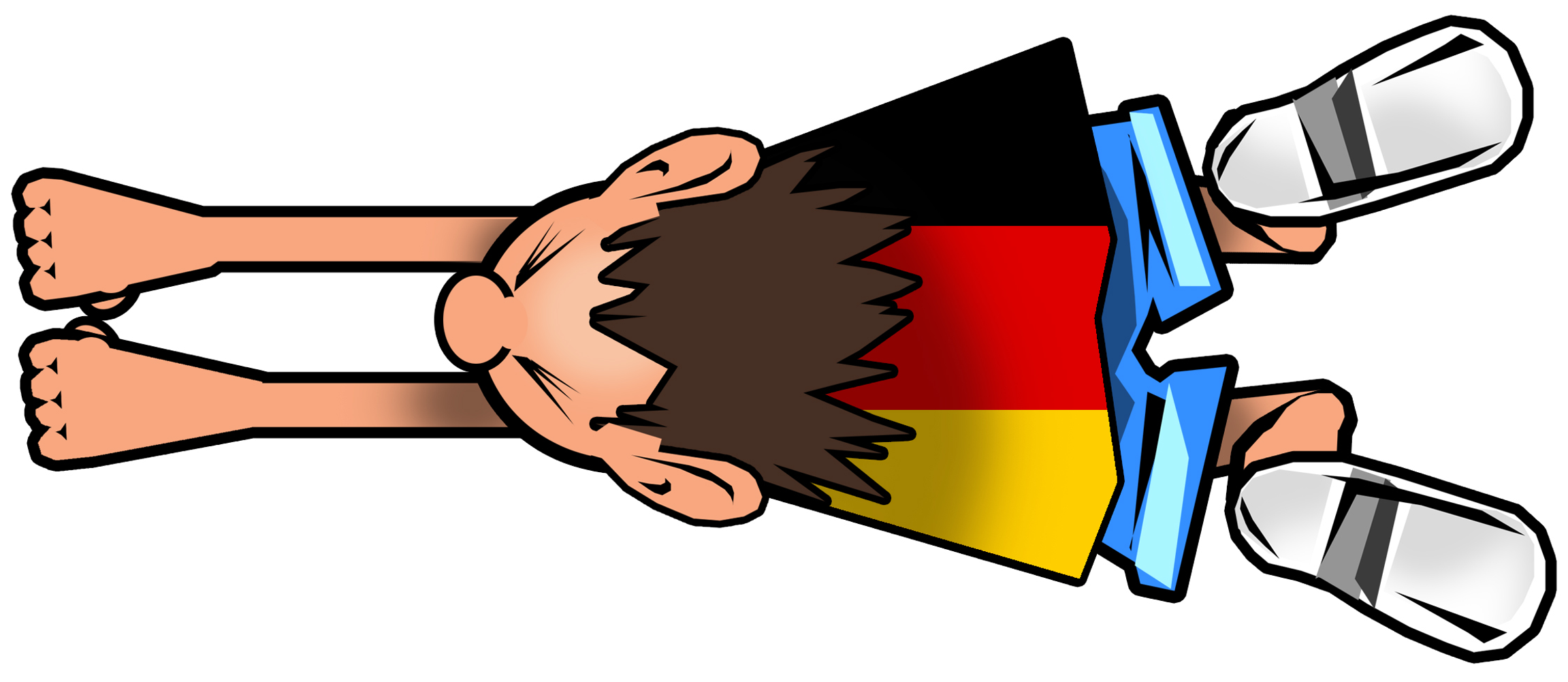 attrape voiture Allemand - 14x6cm - Sticker/autocollant