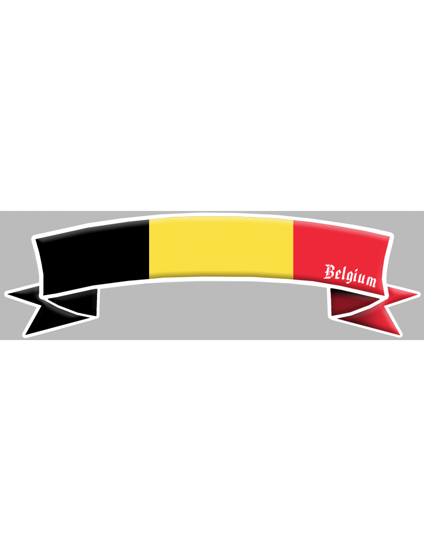 Flamme belge - 10x3cm - Sticker/autocollant