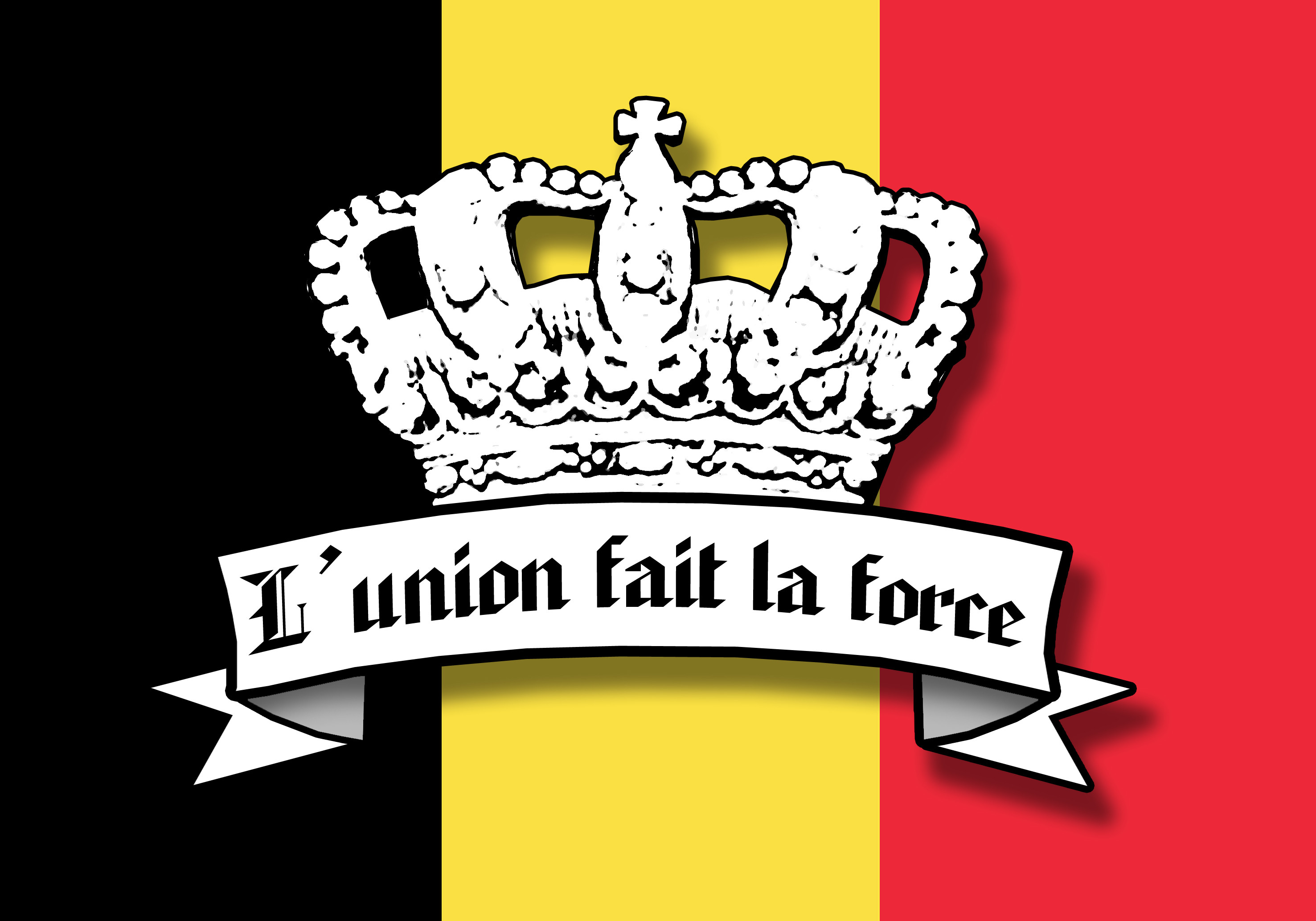 L'union fait la force - 5x3.5cm - Sticker/autocollant