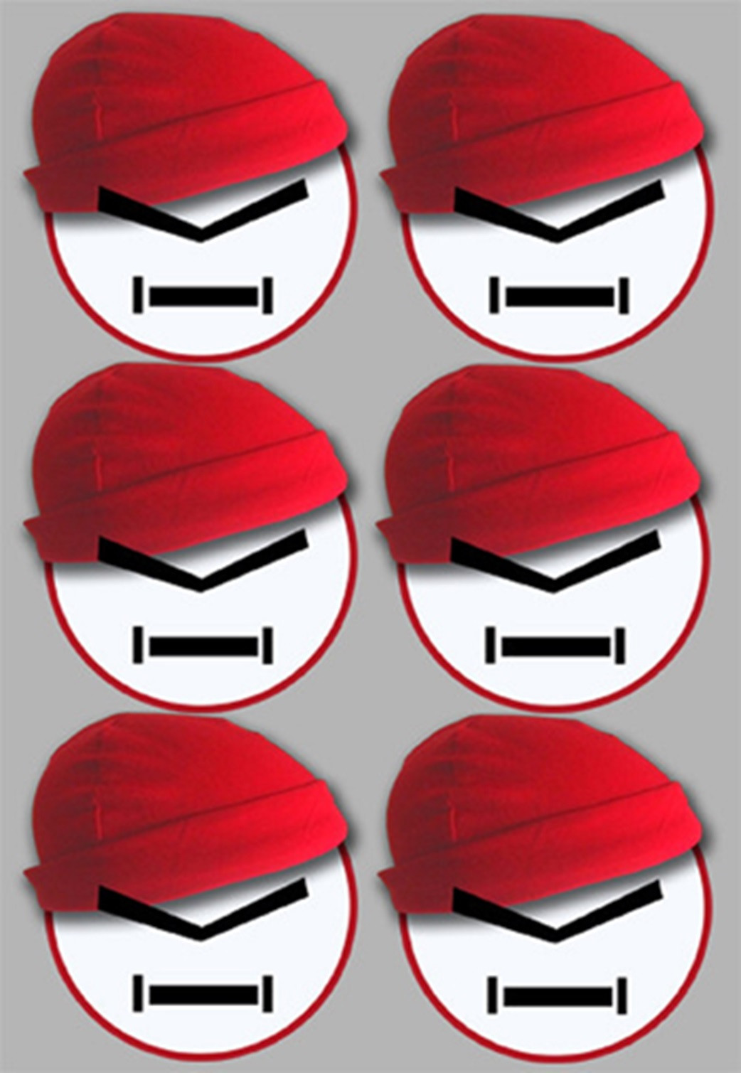 Bonnet rouge (6 fois 10cm) - Sticker/autocollant