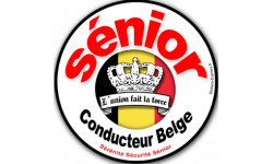 Conducteur Sénior Belge - 15x15cm - Sticker/autocollant