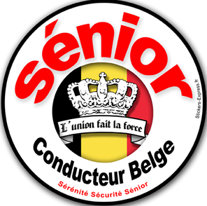 Conducteur Sénior Belge - 15x15cm - Sticker/autocollant