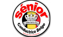 Conductrice Sénior Belge - 15x15cm - Sticker/autocollant