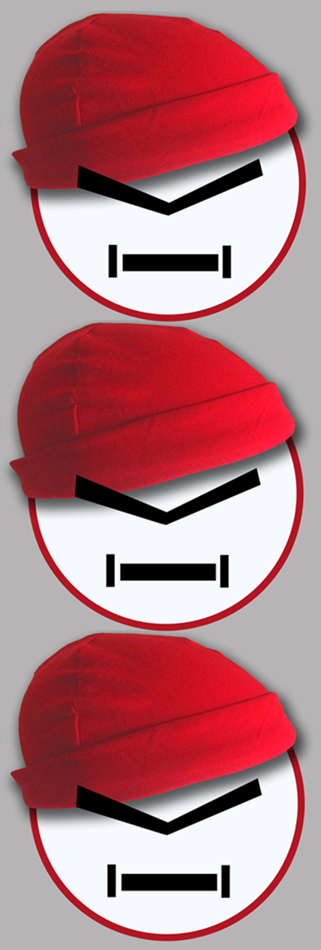 Bonnet rouge (3 fois 10cm) - Sticker/autocollant