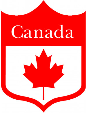 Blason Canadian - 15x11cm - Sticker/autocollant