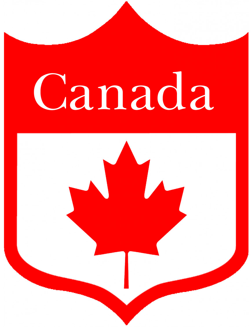 Blason Canadian - 15x11cm - Sticker/autocollant