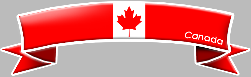 Flamme canadienne - 10x3cm - Sticker/autocollant