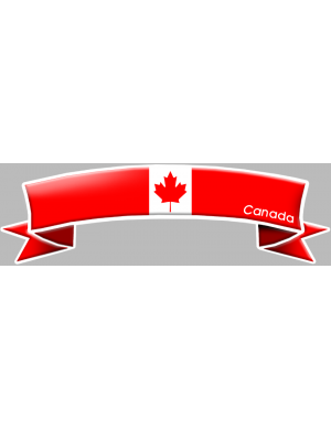 Flamme canadienne - 15x4.5cm - Sticker/autocollant