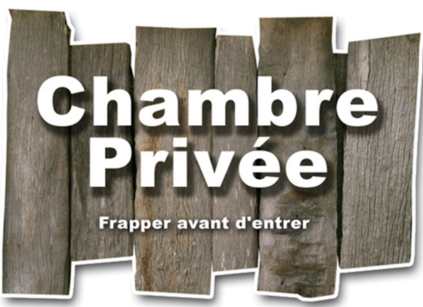 Chambre privée ( 29x21cm) - Sticker/autocollant