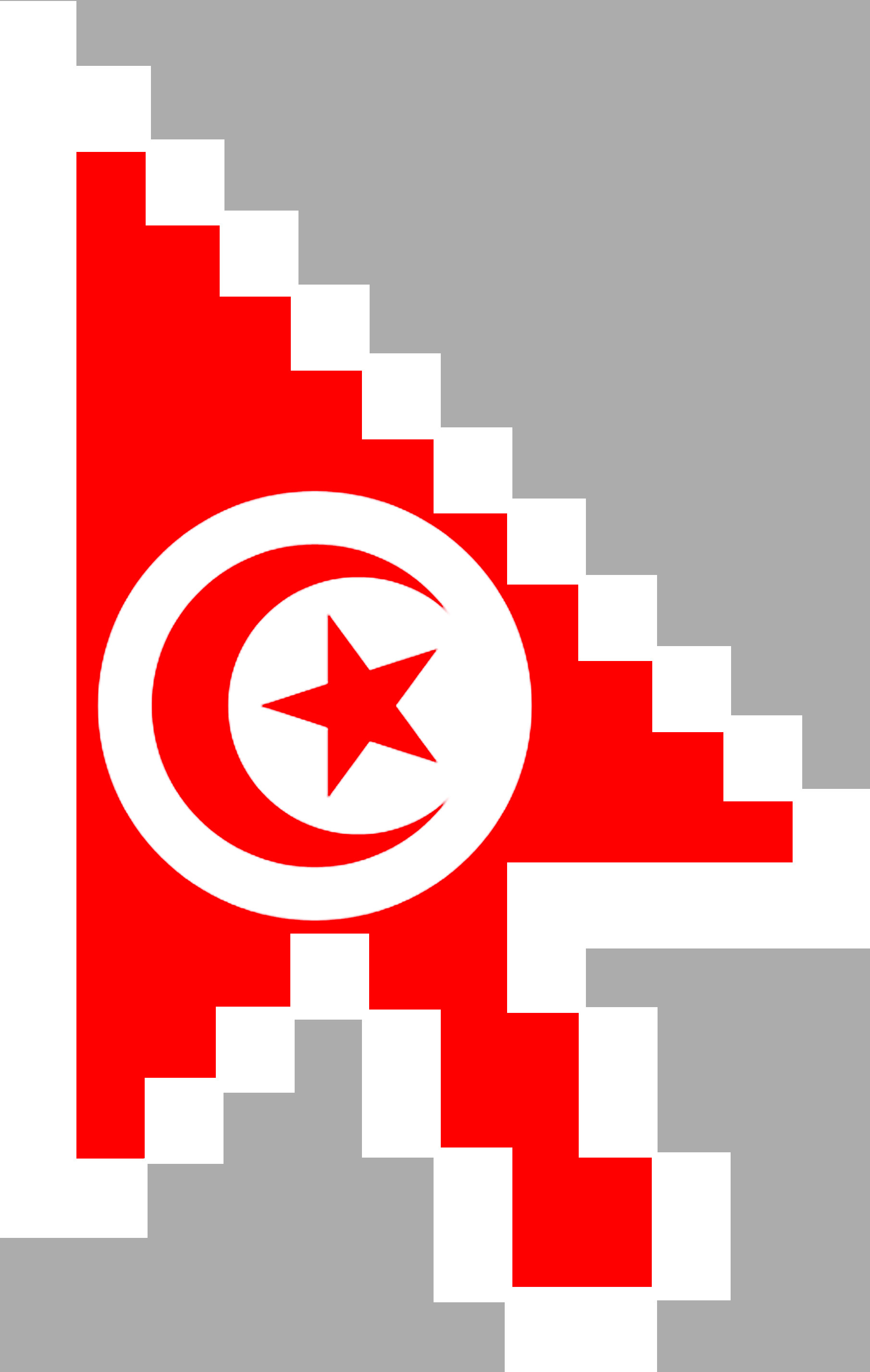 Curseur flèche Tunisie - 10x6.3cm - Sticker/autocollant