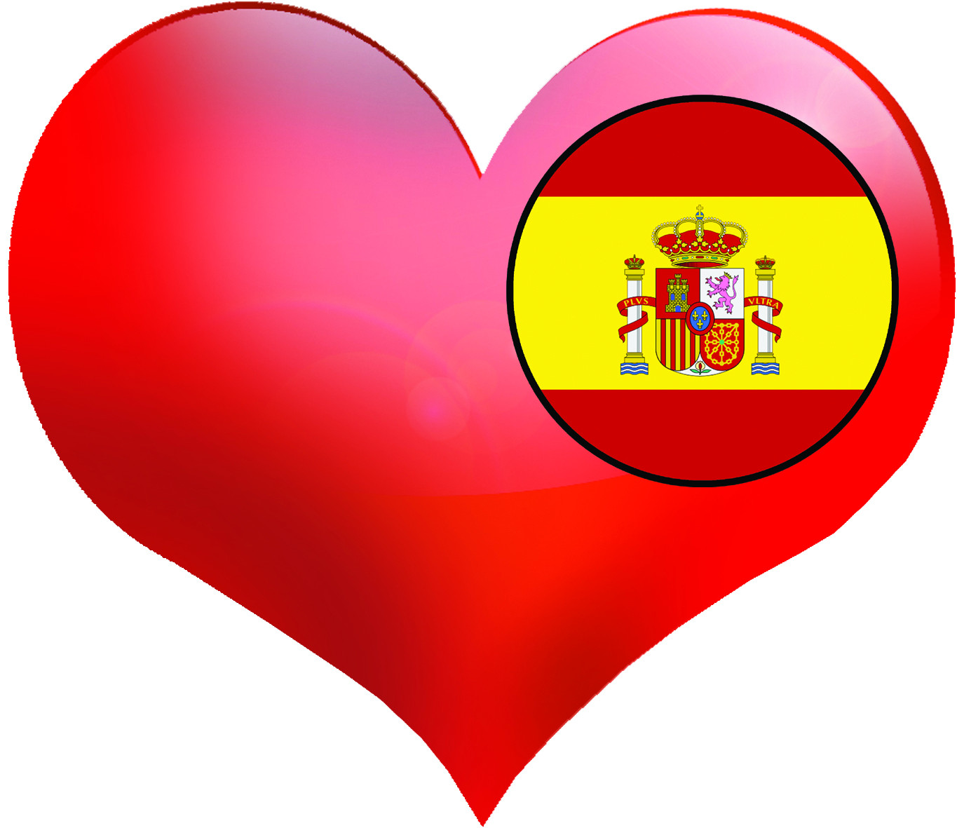 Coeur Espagne - 5x4.3cm - Sticker/autocollant