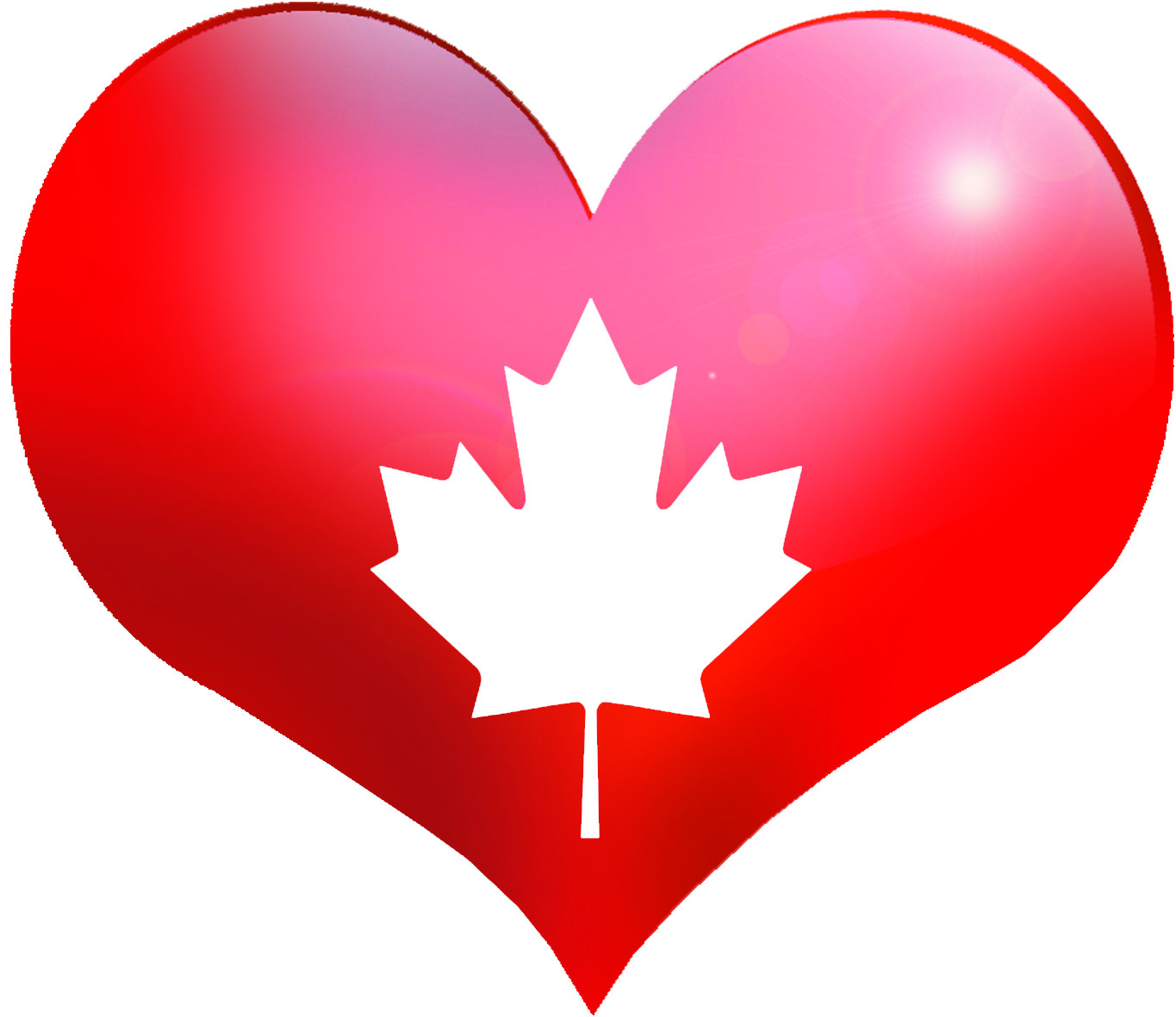 Coeur Canada - 11.5x10cm - Sticker/autocollant