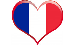 Coeur France - 5x4.3cm - Sticker/autocollant