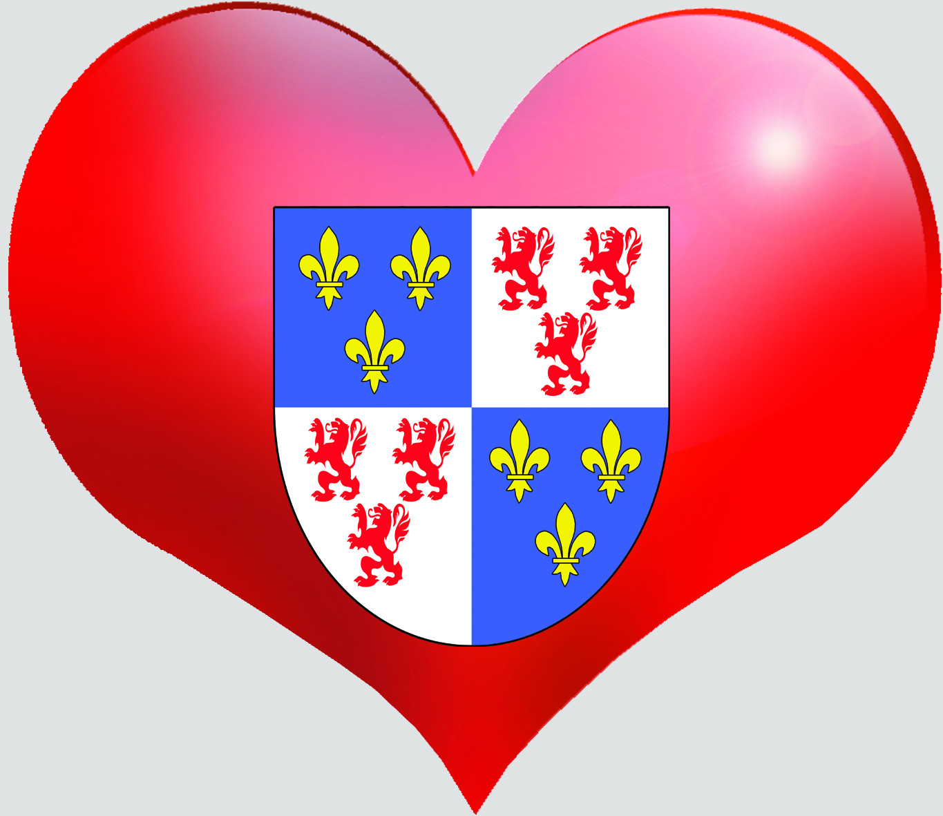 Coeur Picardie - 5x4.3cm - Sticker/autocollant