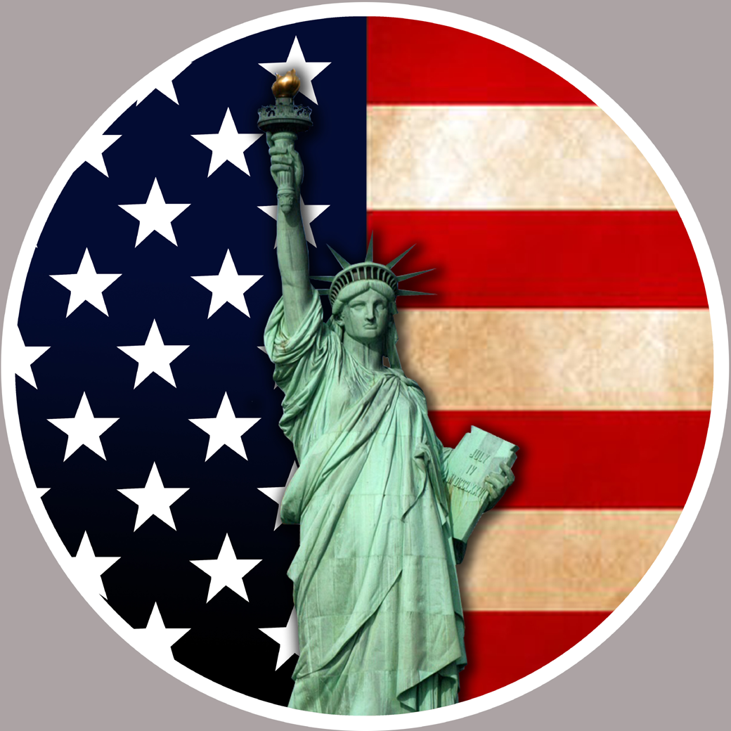 USA Statue de la liberté - 5cm - Sticker/autocollant