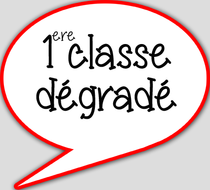 1ère classe dégradé - 10x9cm - sticker/autocollant