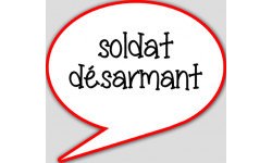 soldat désarmant - 15x13.5cm - sticker/autocollant