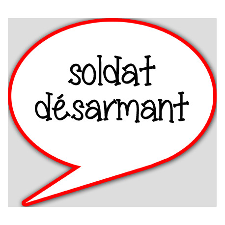 soldat désarmant - 15x13.5cm - sticker/autocollant