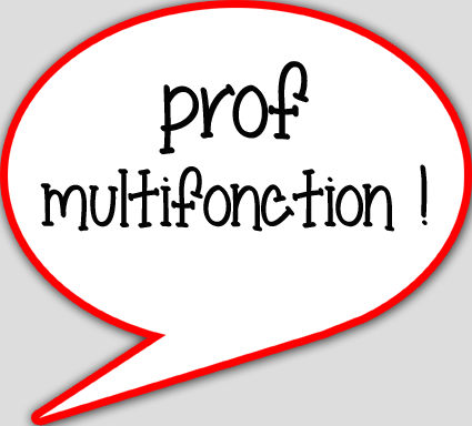 prof multifonction - 15x13.5cm - sticker/autocollant