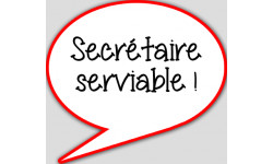 Secrétaire serviable - 15x13.5cm - sticker/autocollant