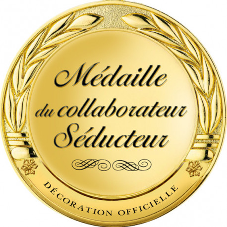 Médaille du collaborateur séducteur - 5x5cm - Sticker/autocollant