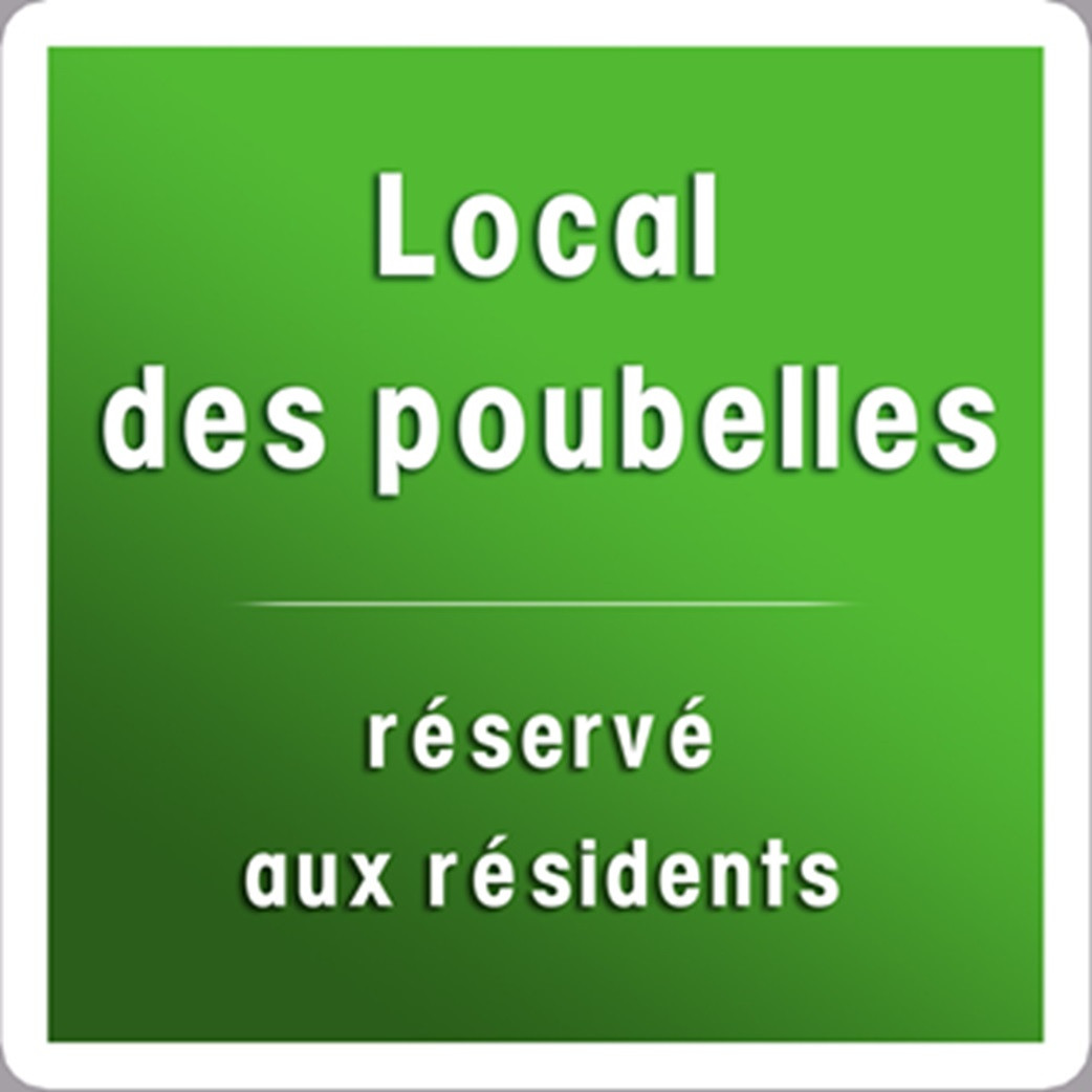 Local des poubelles (20x20cm) - Sticker/autocollant