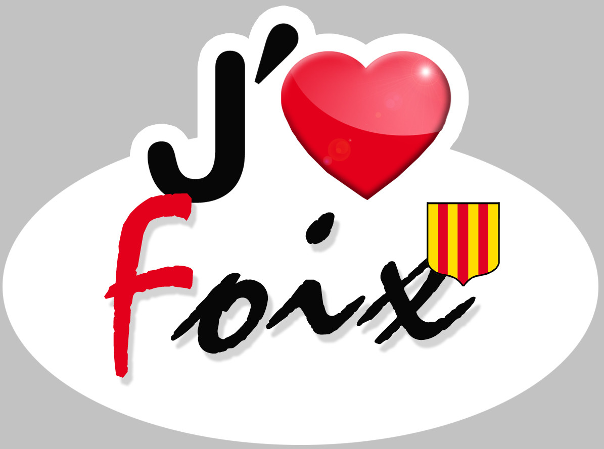 j'aime Foix (15x11cm) - Sticker/autocollant