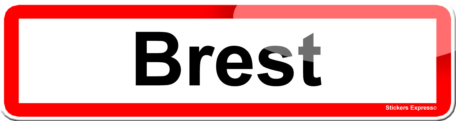 Brest (15x4cm) - Sticker/autocollant