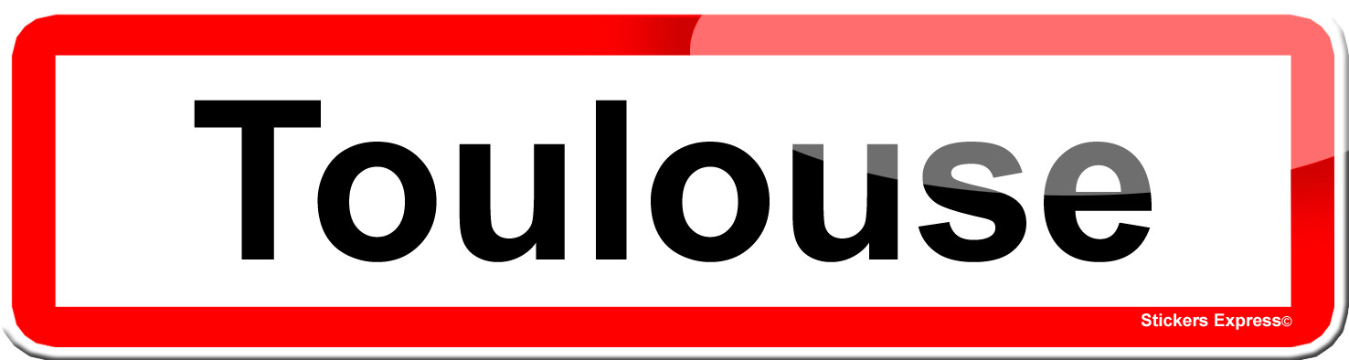 Toulouse (15x4cm) - Sticker/autocollant