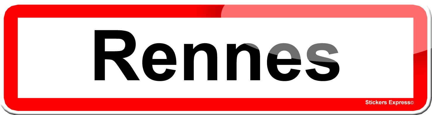 Rennes (15x4cm) - Sticker/autocollant