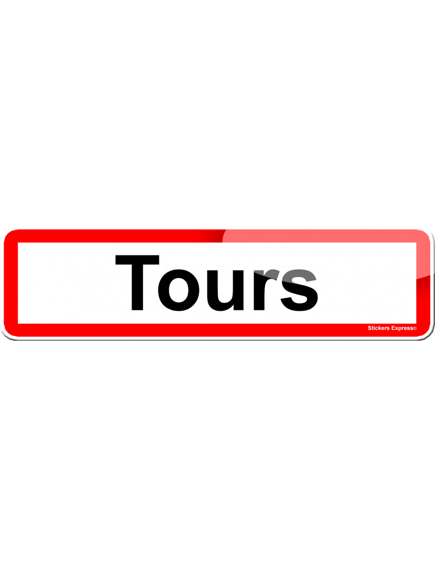 Tours (15x4cm) - Sticker/autocollant