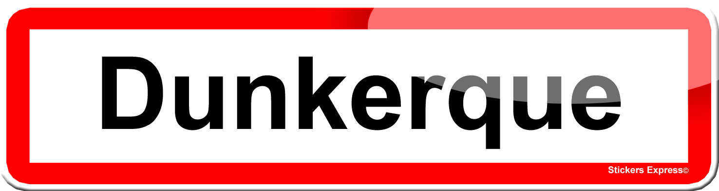 Dunkerque (15x4cm) - Sticker/autocollant