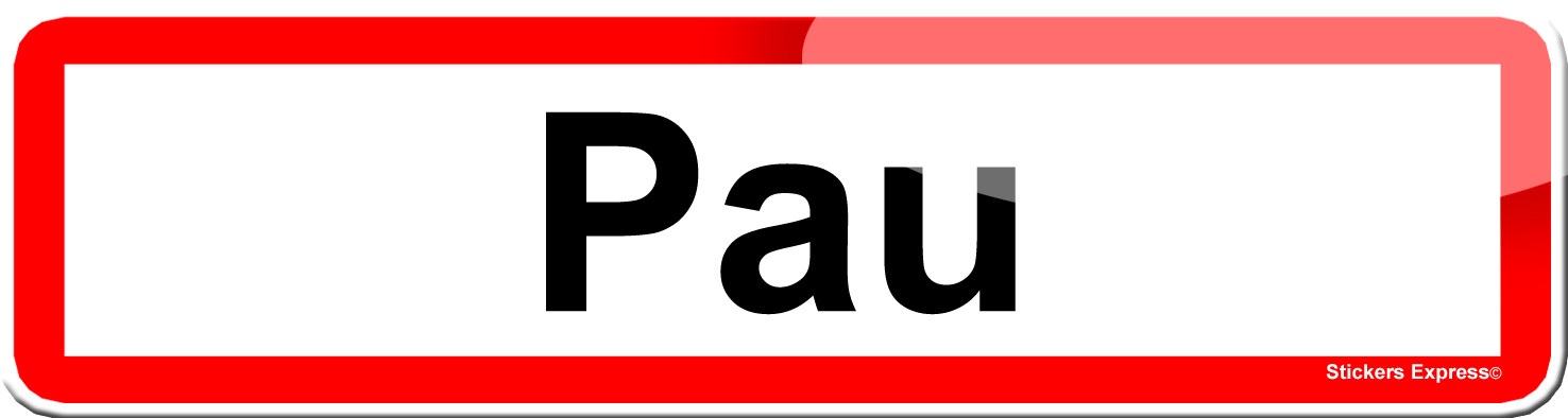 Pau (15x4cm) - Sticker/autocollant