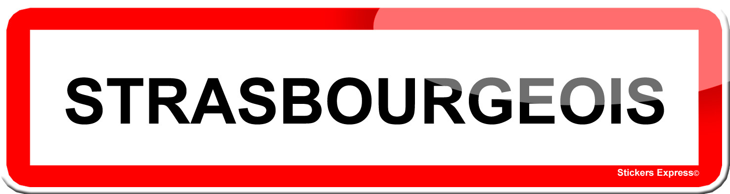 Strasbourgeois (15x4cm) - Sticker/autocollant