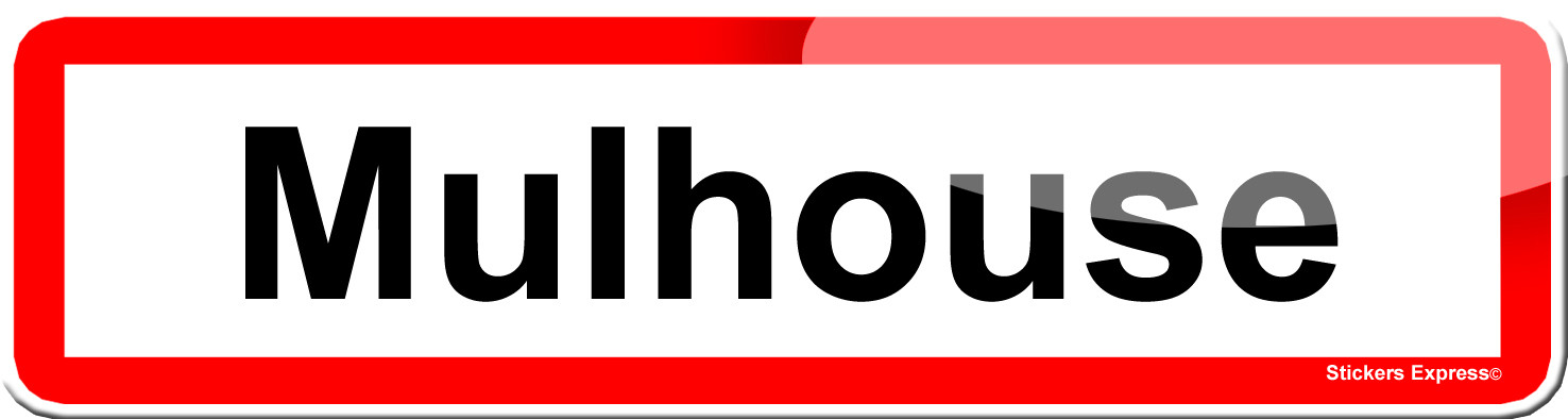 Mulhouse (15x4cm) - Sticker/autocollant