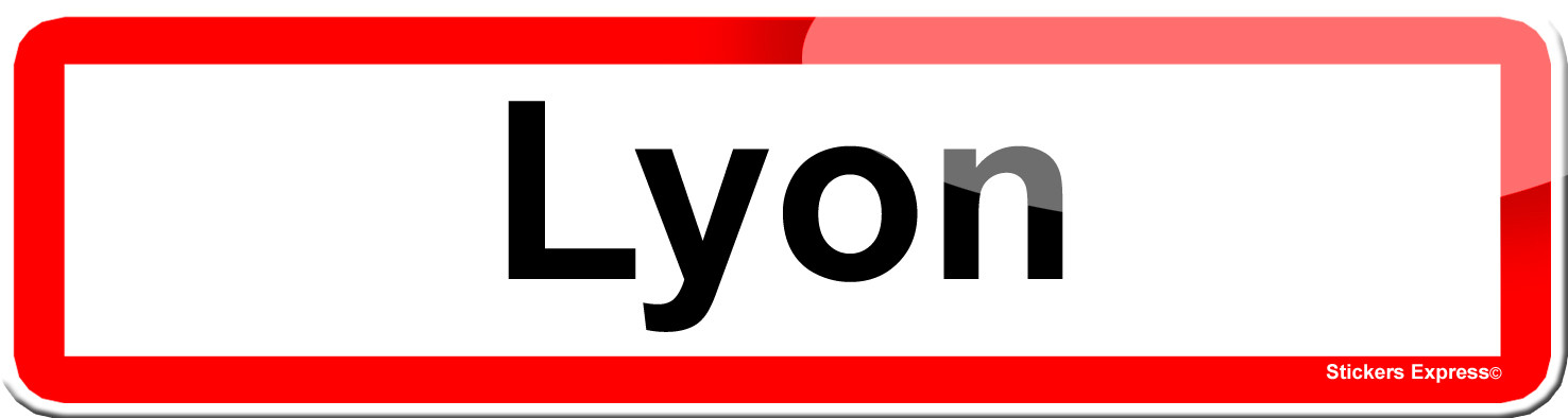 Lyon (15x4cm) - Sticker/autocollant