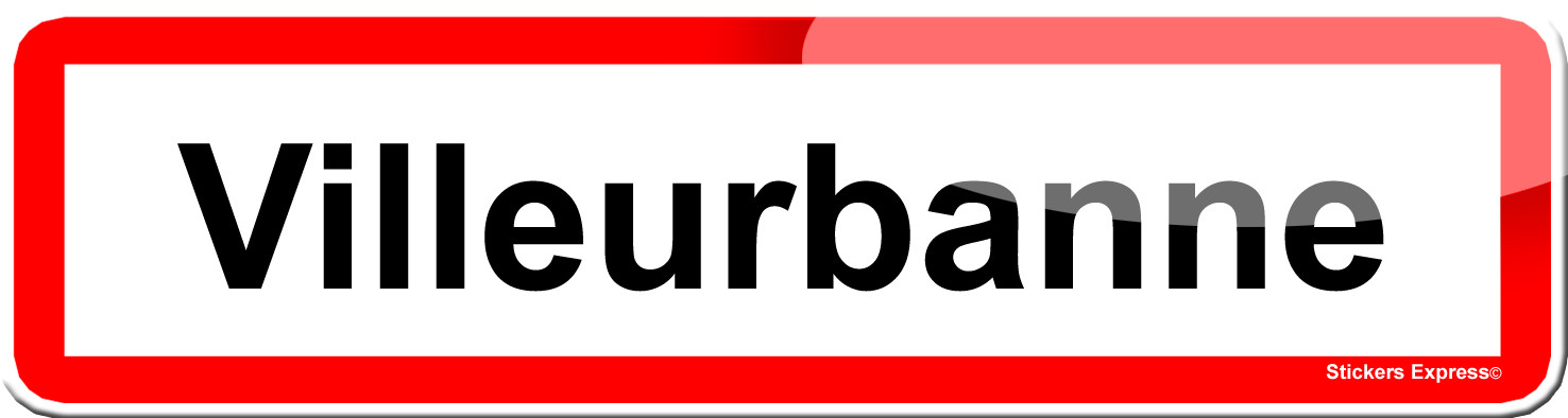 Villeurbanne (15x4cm) - Sticker/autocollant