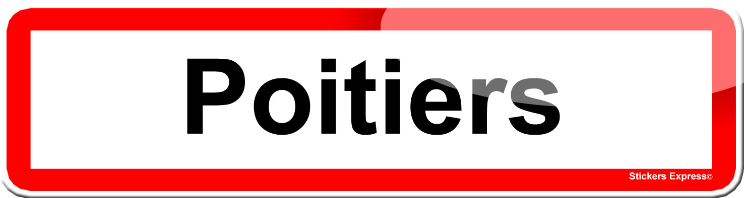 Poitiers (15x4cm) - Sticker/autocollant