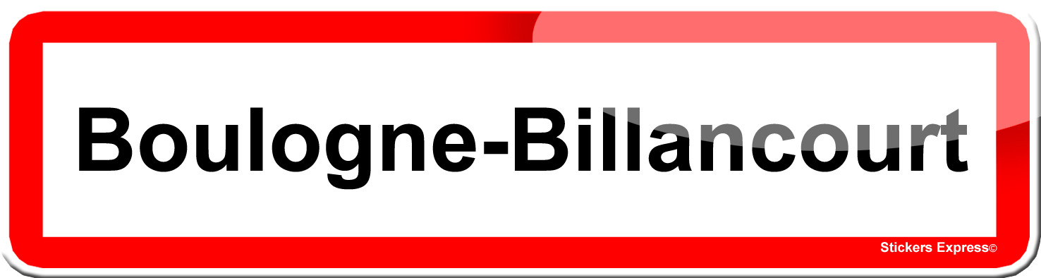 Boulogne-Billancourt (15x4cm) - Sticker/autocollant