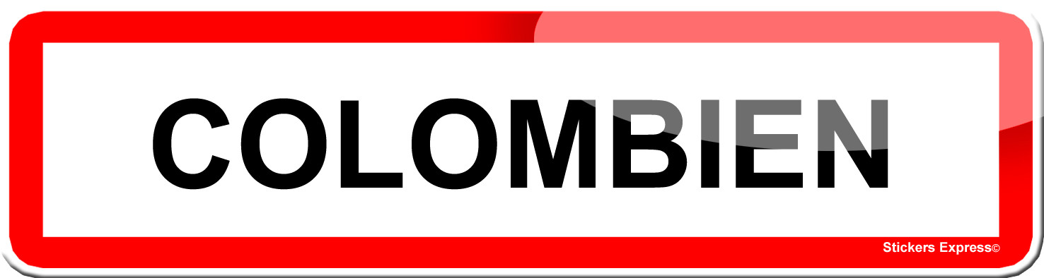 Colombien (15x4cm) - Sticker/autocollant