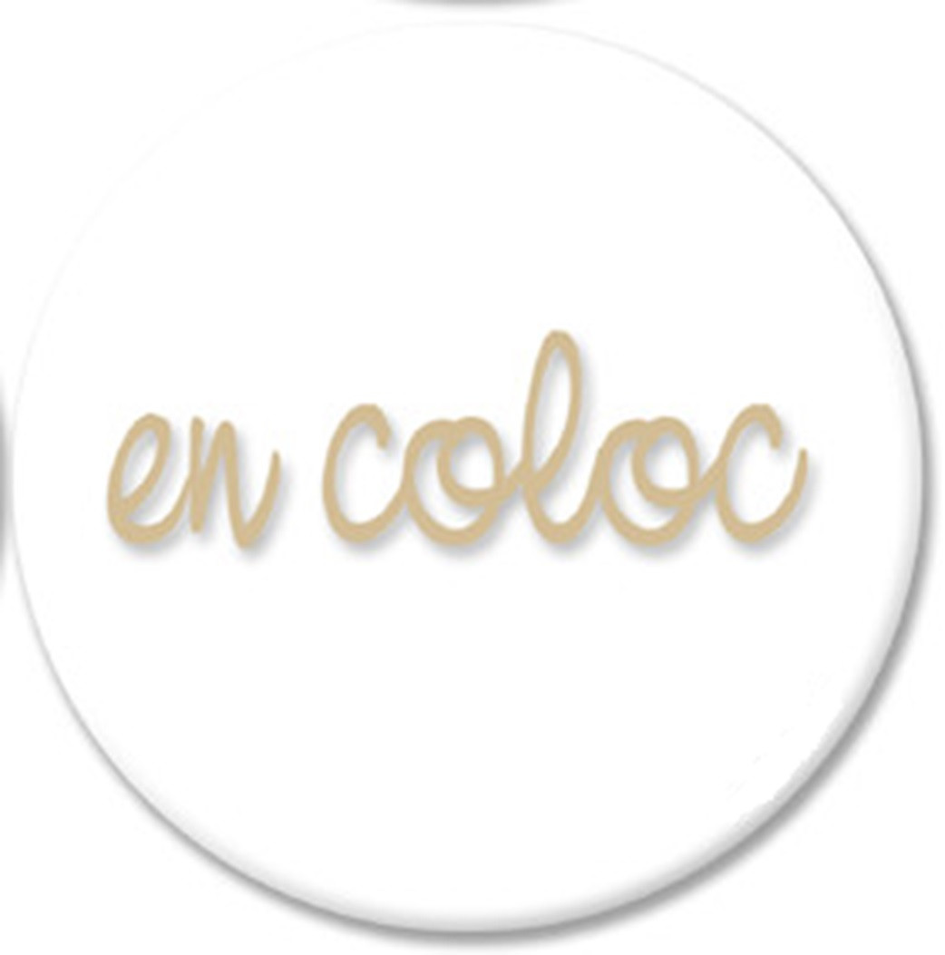 En coloc couleur dorée (10cm) - Sticker/autocollant