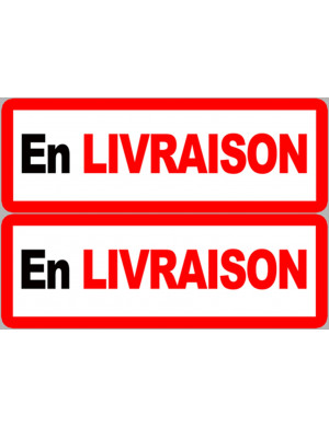 En livraison - 2 stickers de 29x10cm - Sticker/autocollant