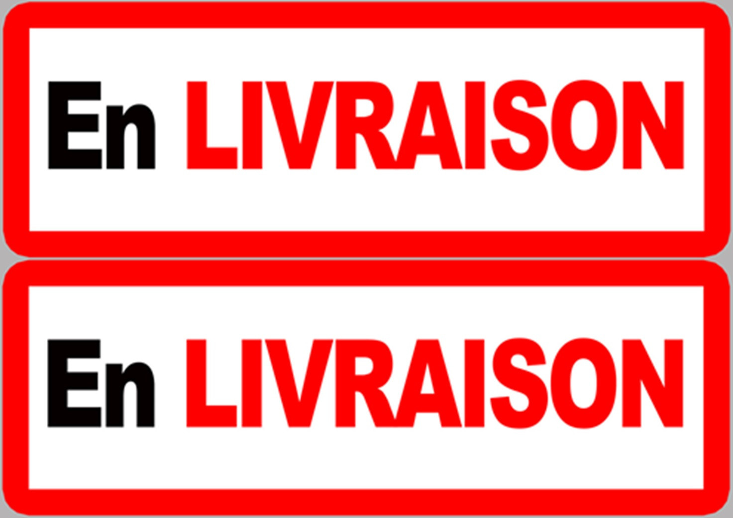 En Livraison (2 fois 29x10cm) - Sticker/autocollant