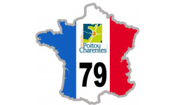 FRANCE 79 Poitou Charentes - 5x5cm - Sticker/autocollant