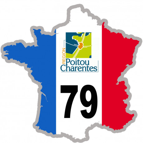 FRANCE 79 Poitou Charentes - 15x15cm - Sticker/autocollant