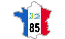 FRANCE 85 Pays de Loire - 5x5cm - Sticker/autocollant