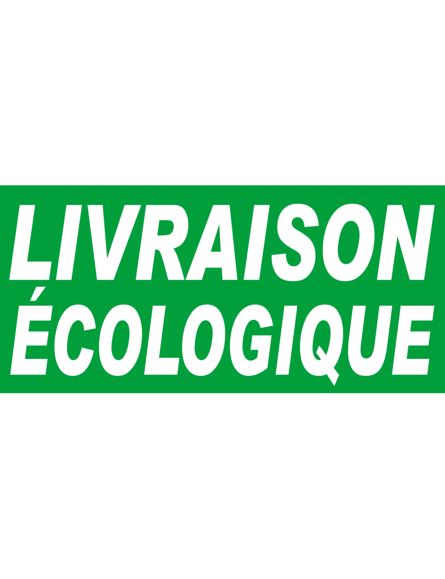 Livraison écologique - 30x14 cm - Sticker/autocollant