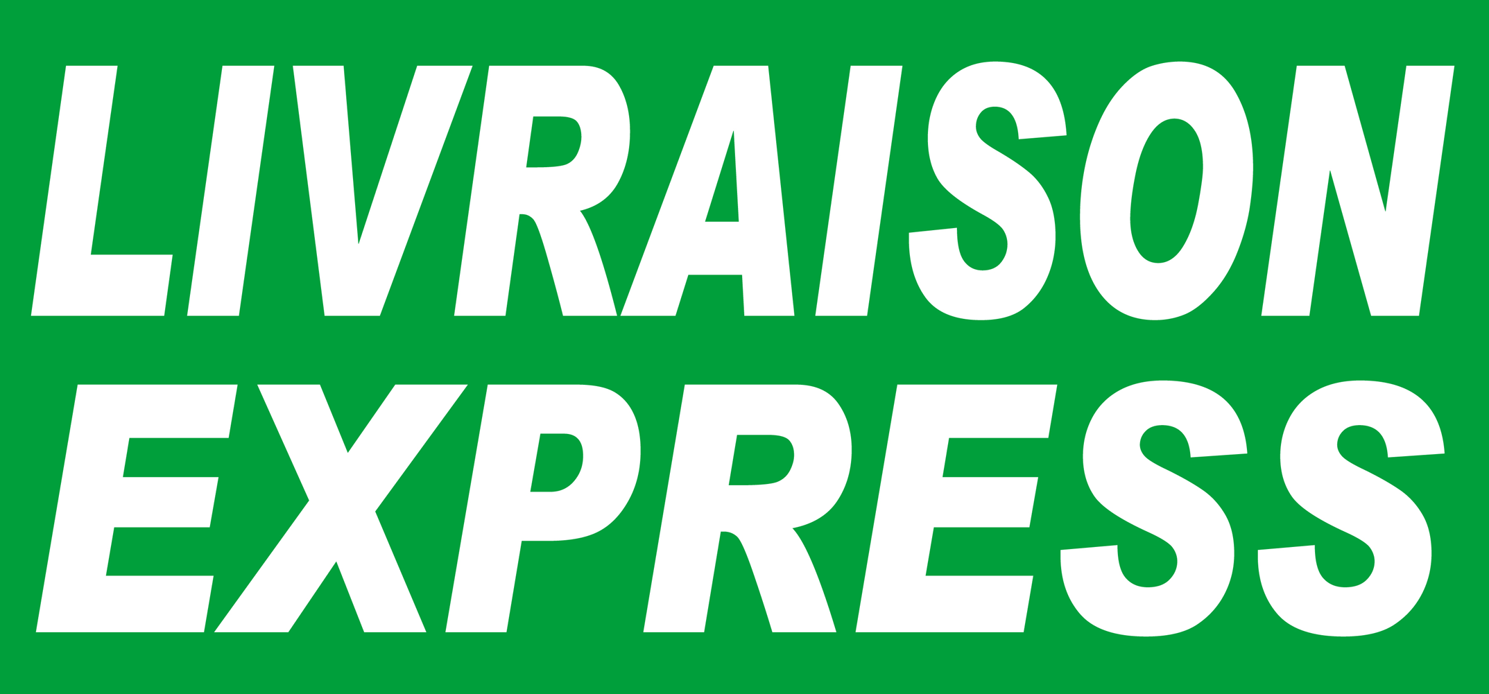 Livraison express vert - 30x14 cm - Sticker/autocollant